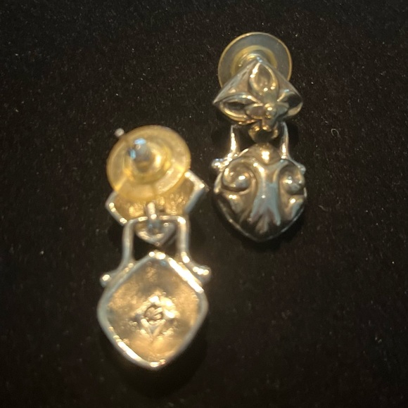 JOSEPH CLEARY Double Toned Vintage Hanging Earrings - Picture 4 of 6